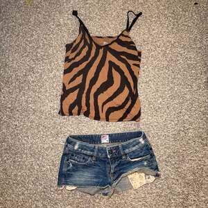 Stars Above Tiger Print V-Neck Pajama Camisole Tank Top